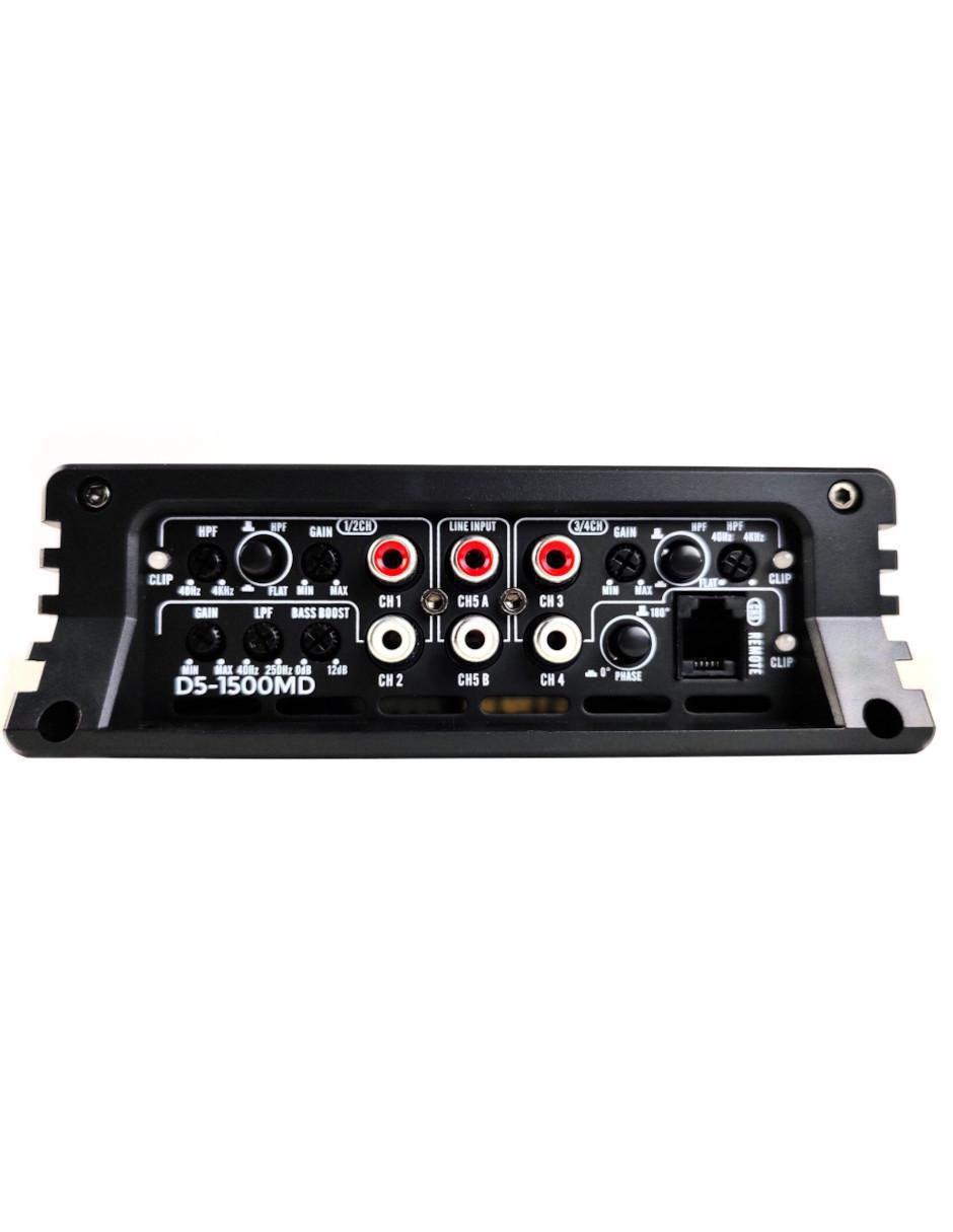 Amplificador para auto D5-1500MD de 12 VDC 7