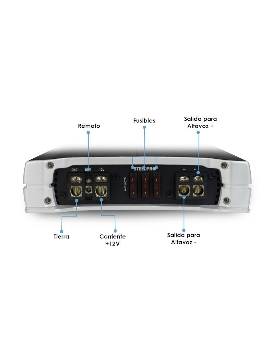 Amplificador para automovil oc-4550.1d de 6 v 3