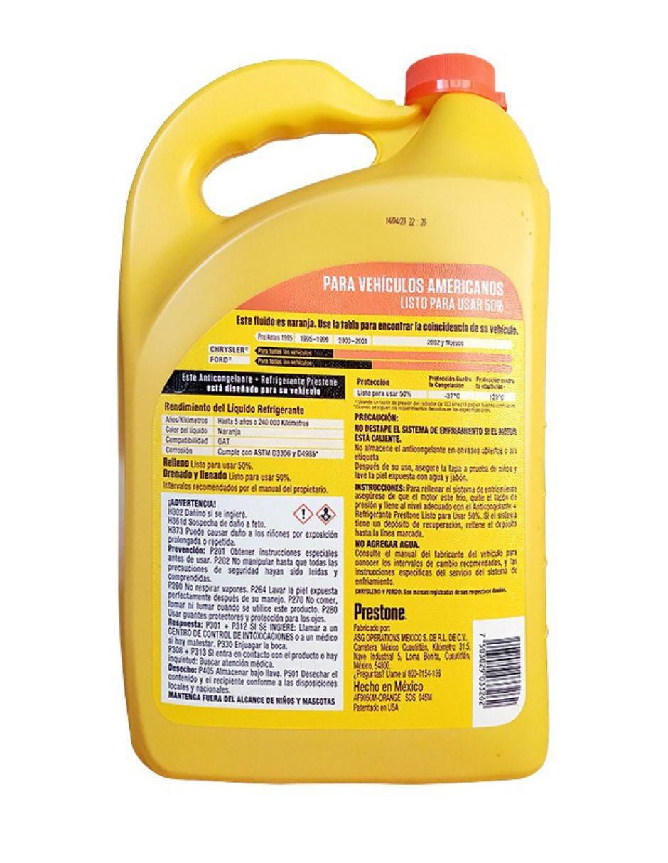 Anticongelante para automóvil 3.7 L 2