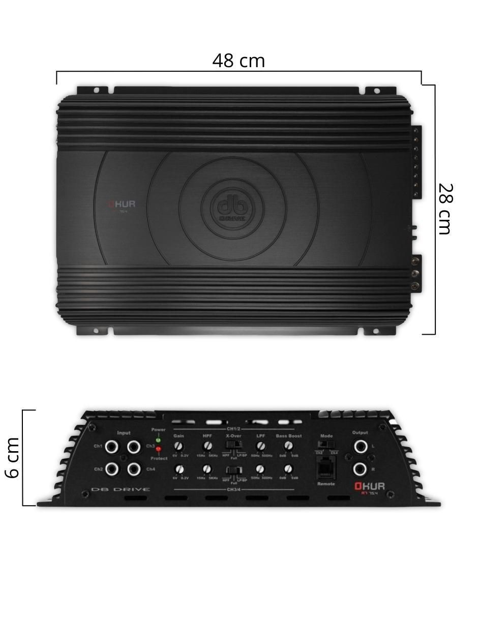 Amplificador para auto A7 75.4 de 4.5 V 8
