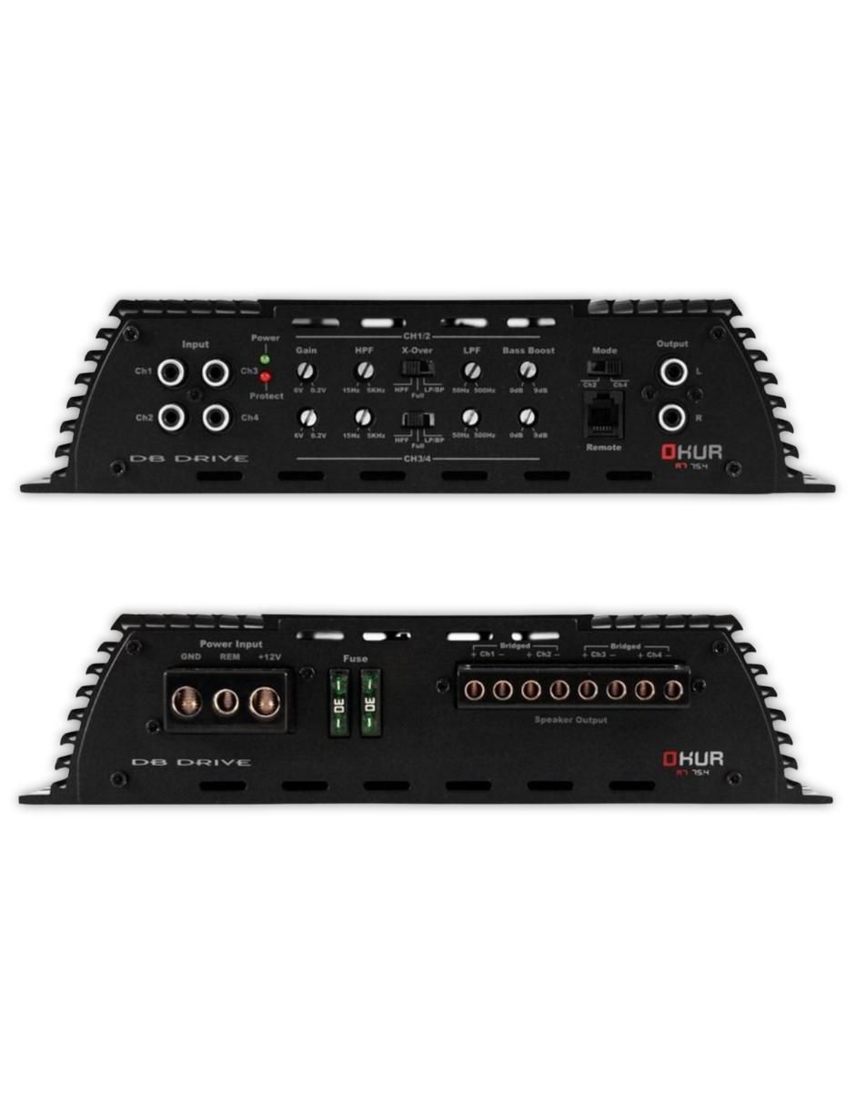 Amplificador para auto A7 75.4 de 4.5 V 4