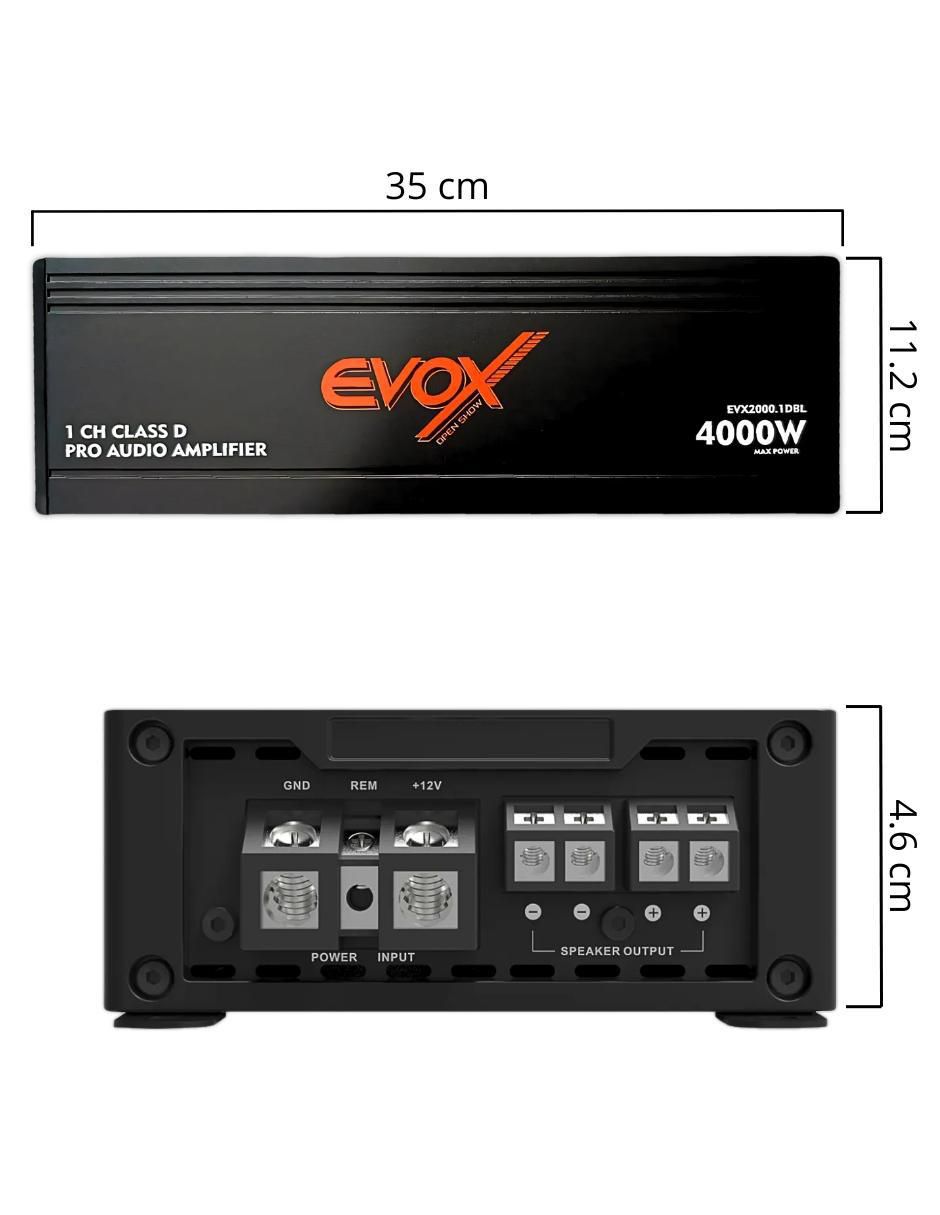 Amplificador para auto EVX2000.1DBL de 8 V 7