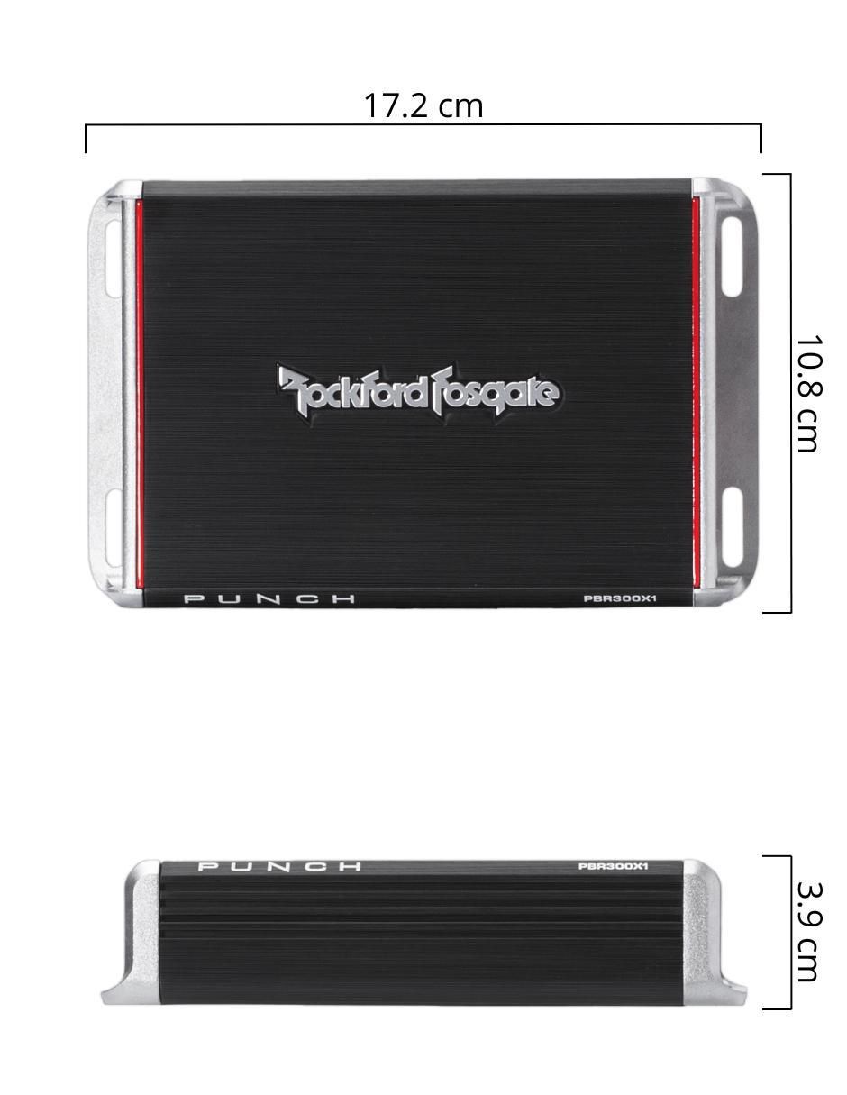 Amplificador para auto PBR300X1 de 9.16 VDC 8