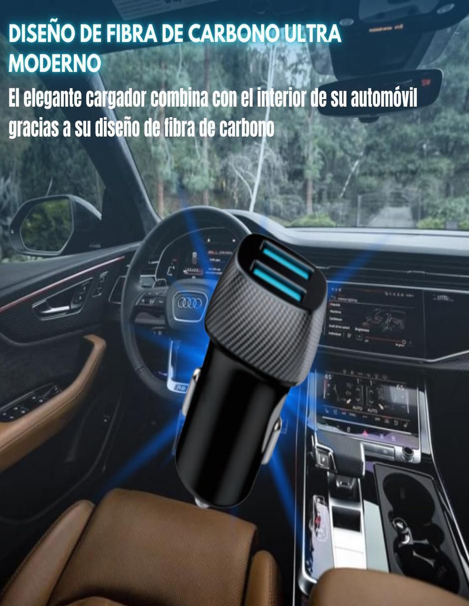 Cargador auto de 12 W USB