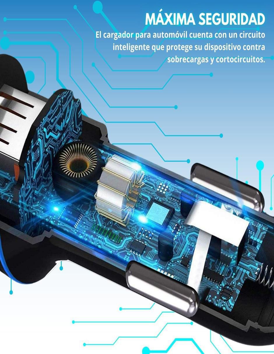 Cargador auto de 12 W USB