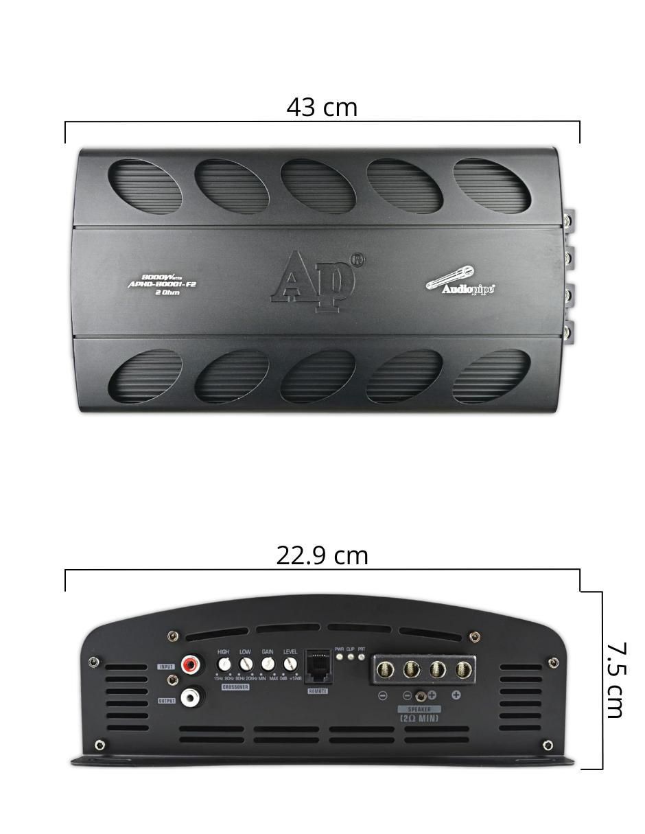 Amplificador para auto APHD-80001-F2 de 0.2-6.0 V 7