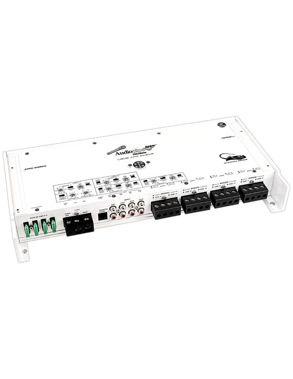 Amplificador para auto APSR-8100GS de 0.2-6.0 V 9