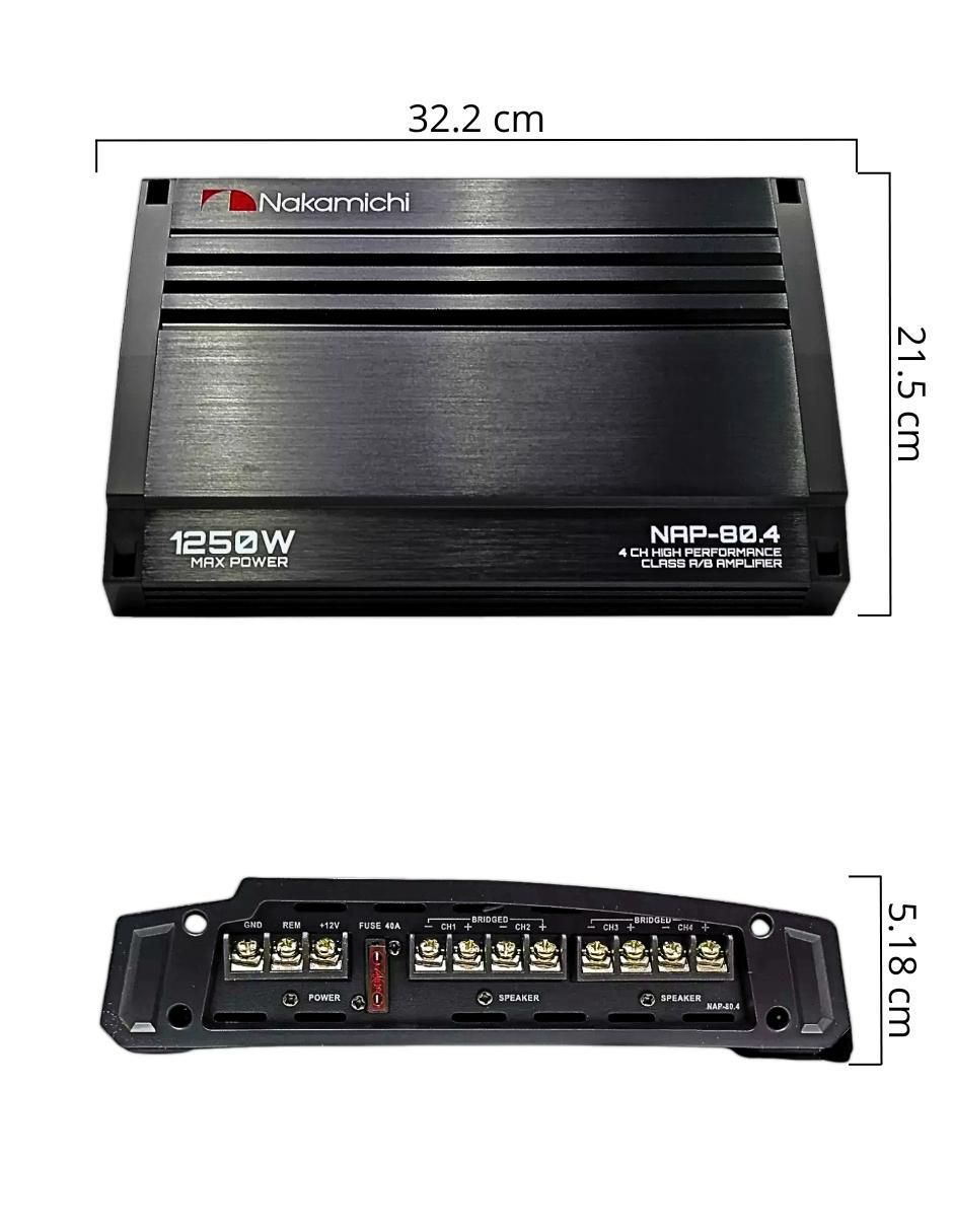 Amplificador para auto NAP-80.4 de 0.2-6.0 V 7