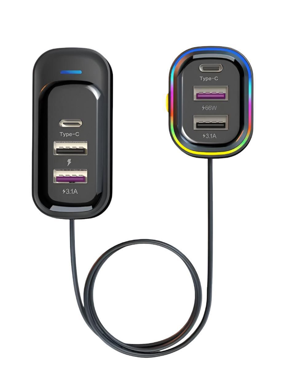 Cargador auto de 65 W USB