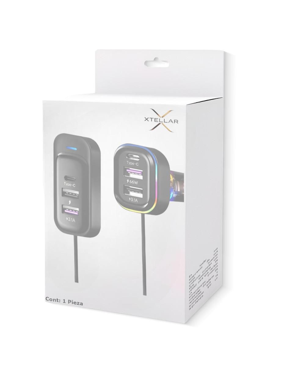 Cargador auto de 65 W USB 4