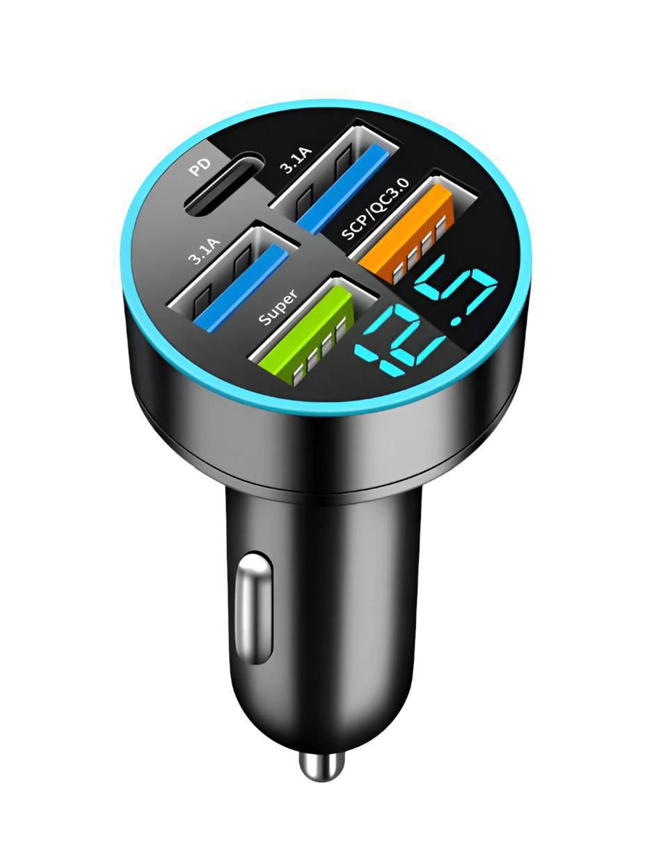Cargador auto de 120 W USB