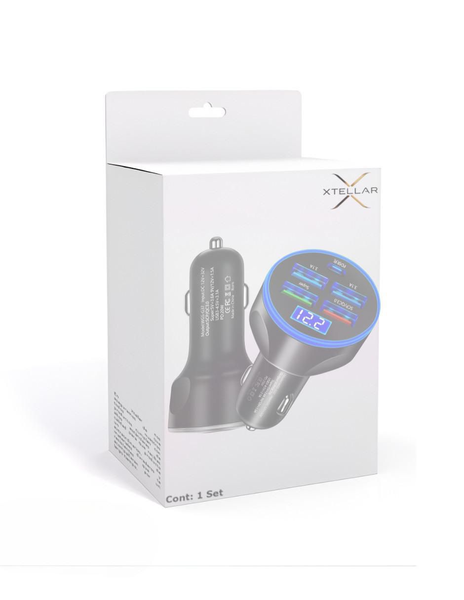 Cargador auto de 120 W USB 4