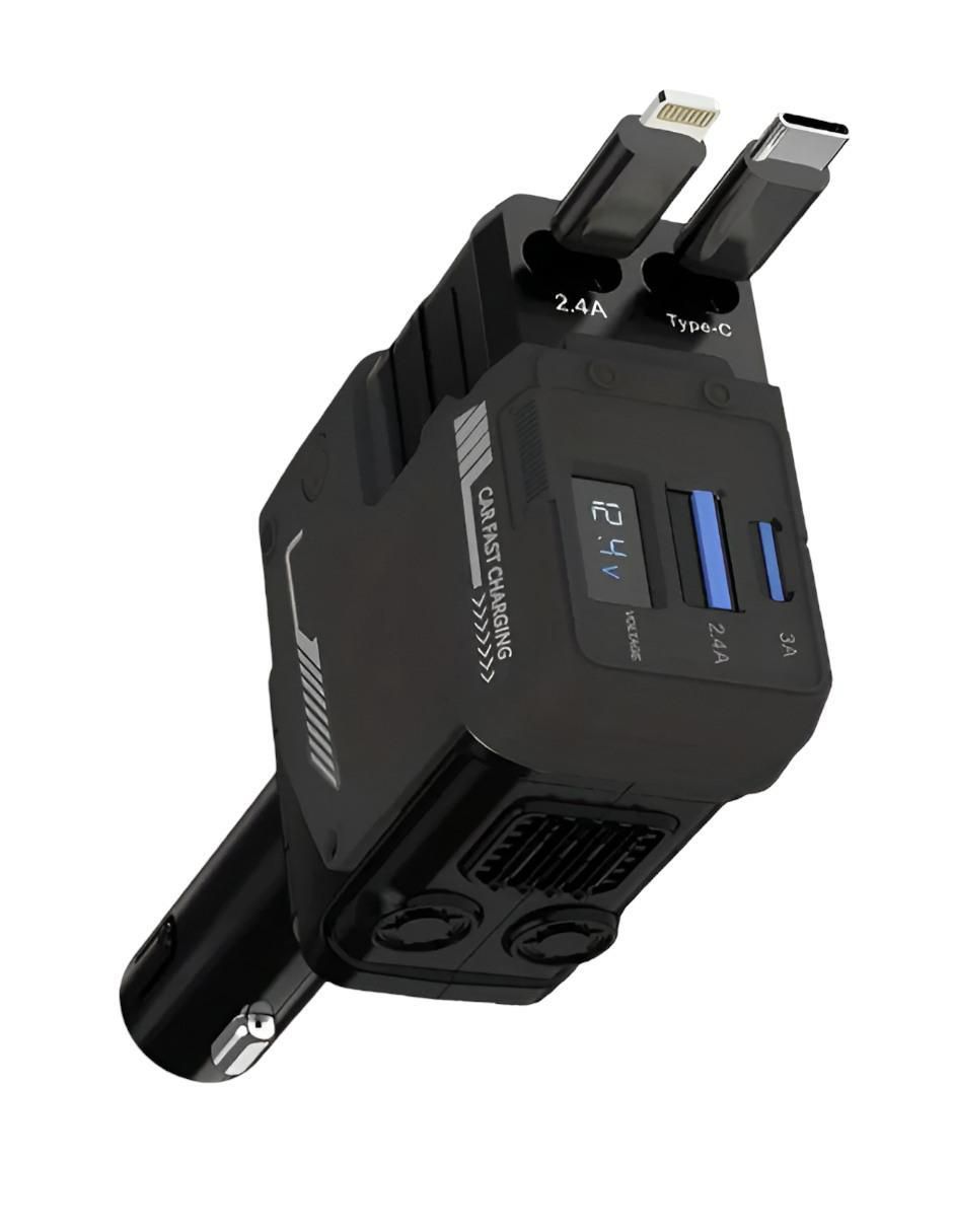 Cargador auto de 120 W USB + usb tipo C XTLLAR6207