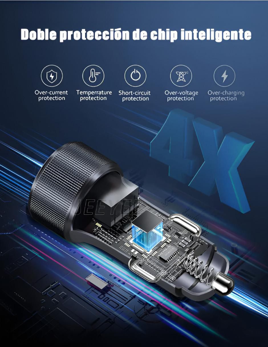 Cargador auto de 48 W USB tipo A + USB tipo C XTLLAR6209 3