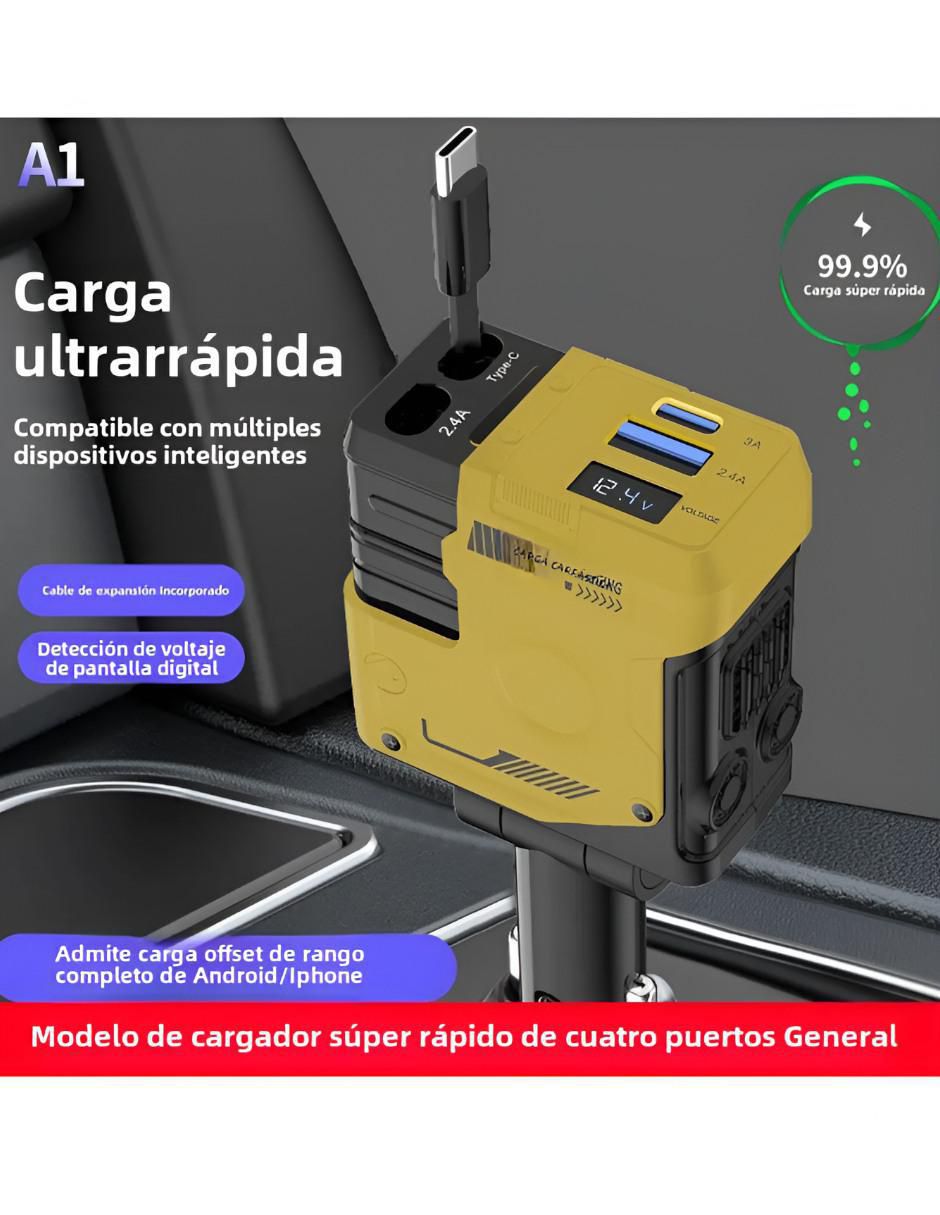 Cargador auto de 120 W USB + USB tipo C  XTLLAR6210 2