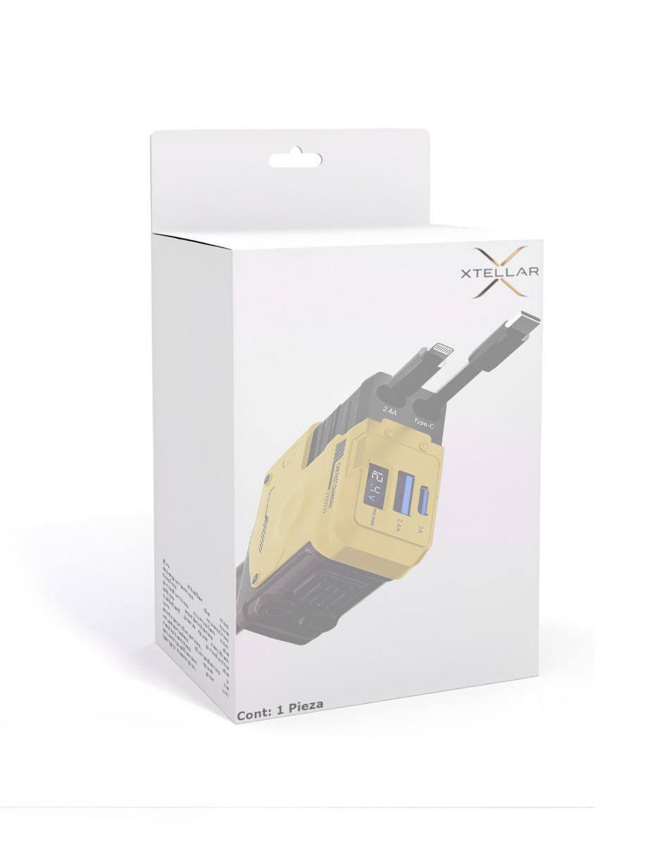 Cargador auto de 120 W USB + USB tipo C  XTLLAR6210 4