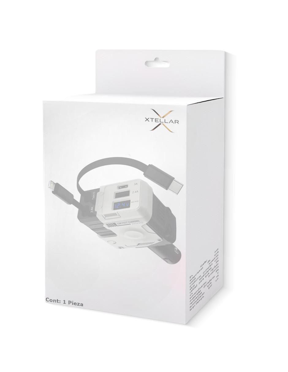Cargador auto de 120 W USB + USB tipo C 4