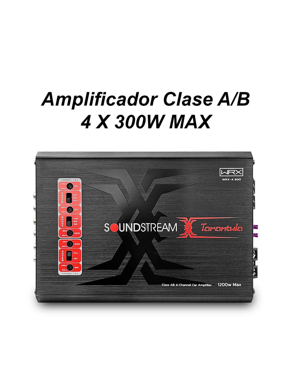 Amplificador para auto WRX-4.300 de 12 V 2