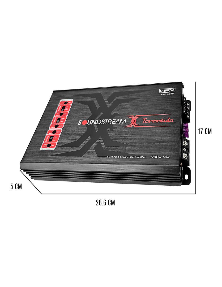 Amplificador para auto WRX-4.300 de 12 V 4