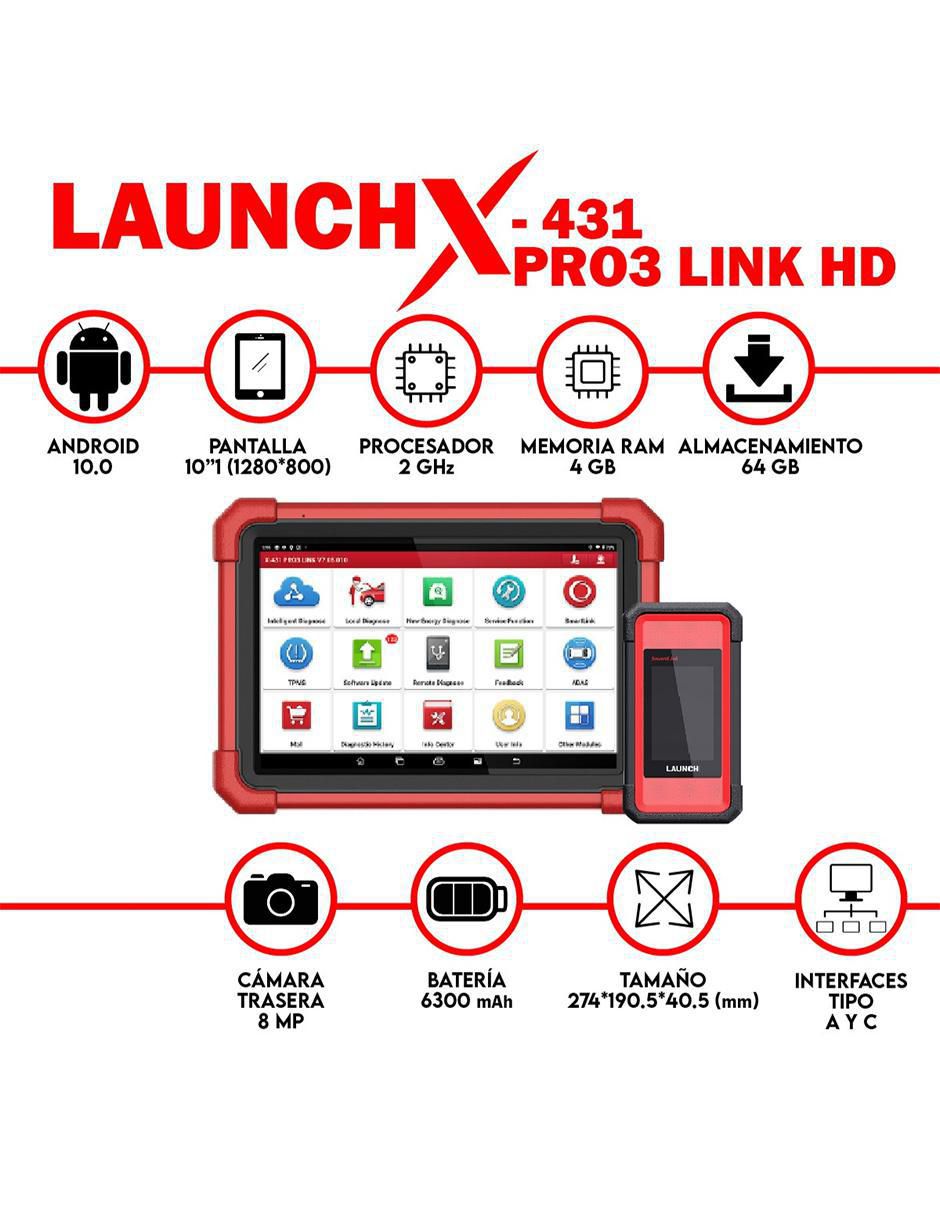 Escaner automotriz compatible con jeep wi-fi LAU341192701 PRO3LINK 2