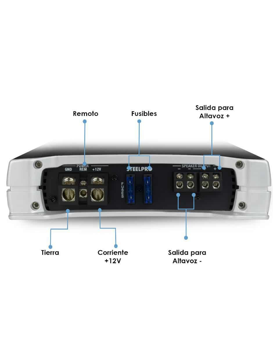 Amplificador para auto oc-1250.1d de 10 - 16 v 2