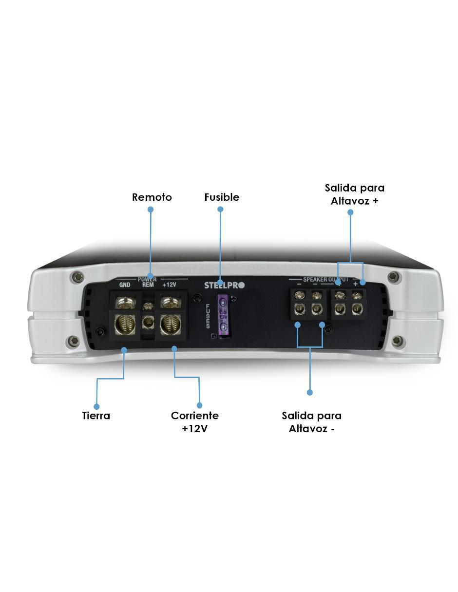 Amplificador para auto oc-1250.1d de 10 - 16 v 4