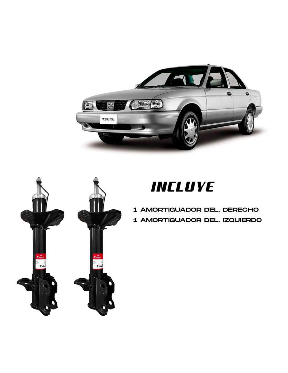 Amortiguador de suspensión delantera exterior Nissan Tsuru 1992 al 2017 2 piezas 4