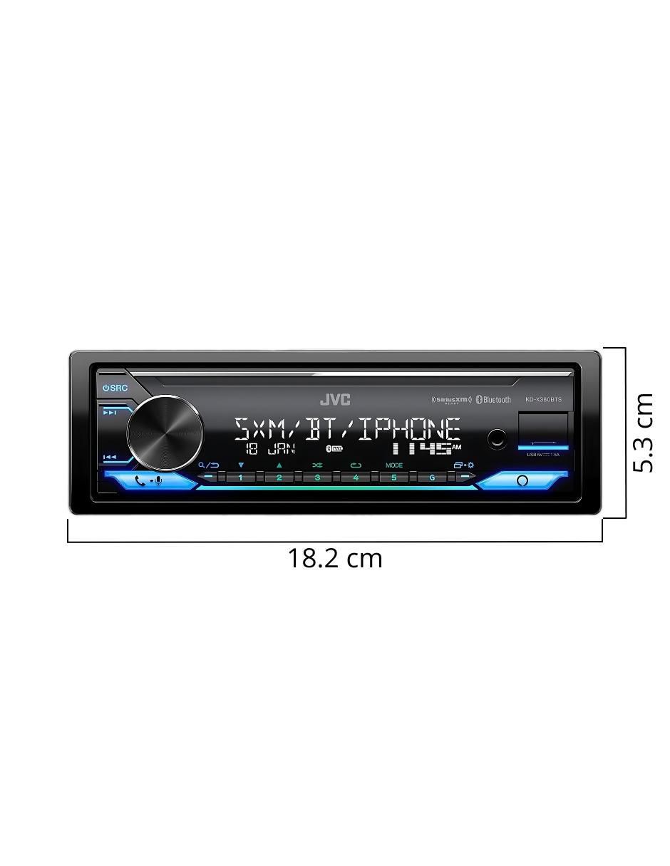 Autoestéreo un din kd-x380bts 6