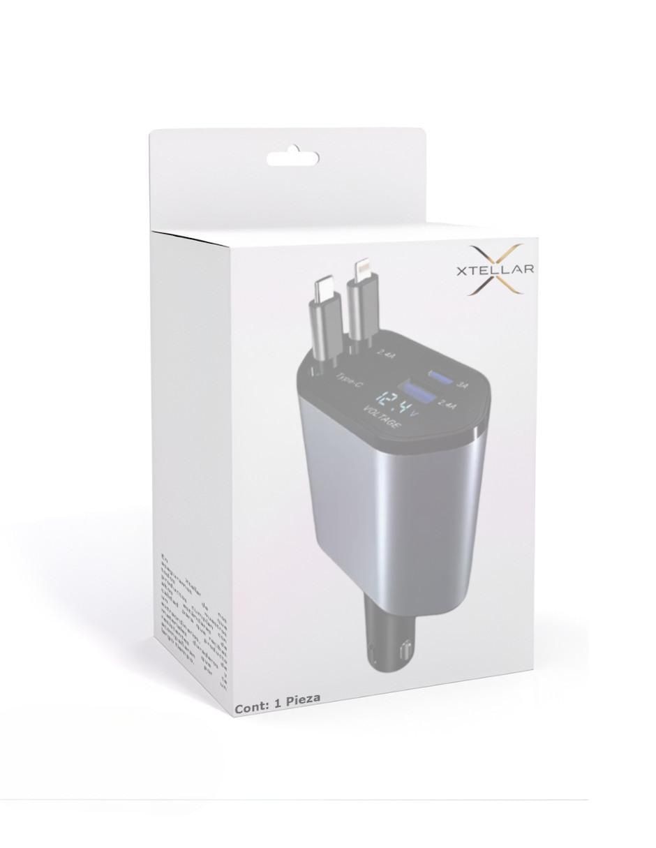 Cargador auto de 120 W USB + USB tipo C 4