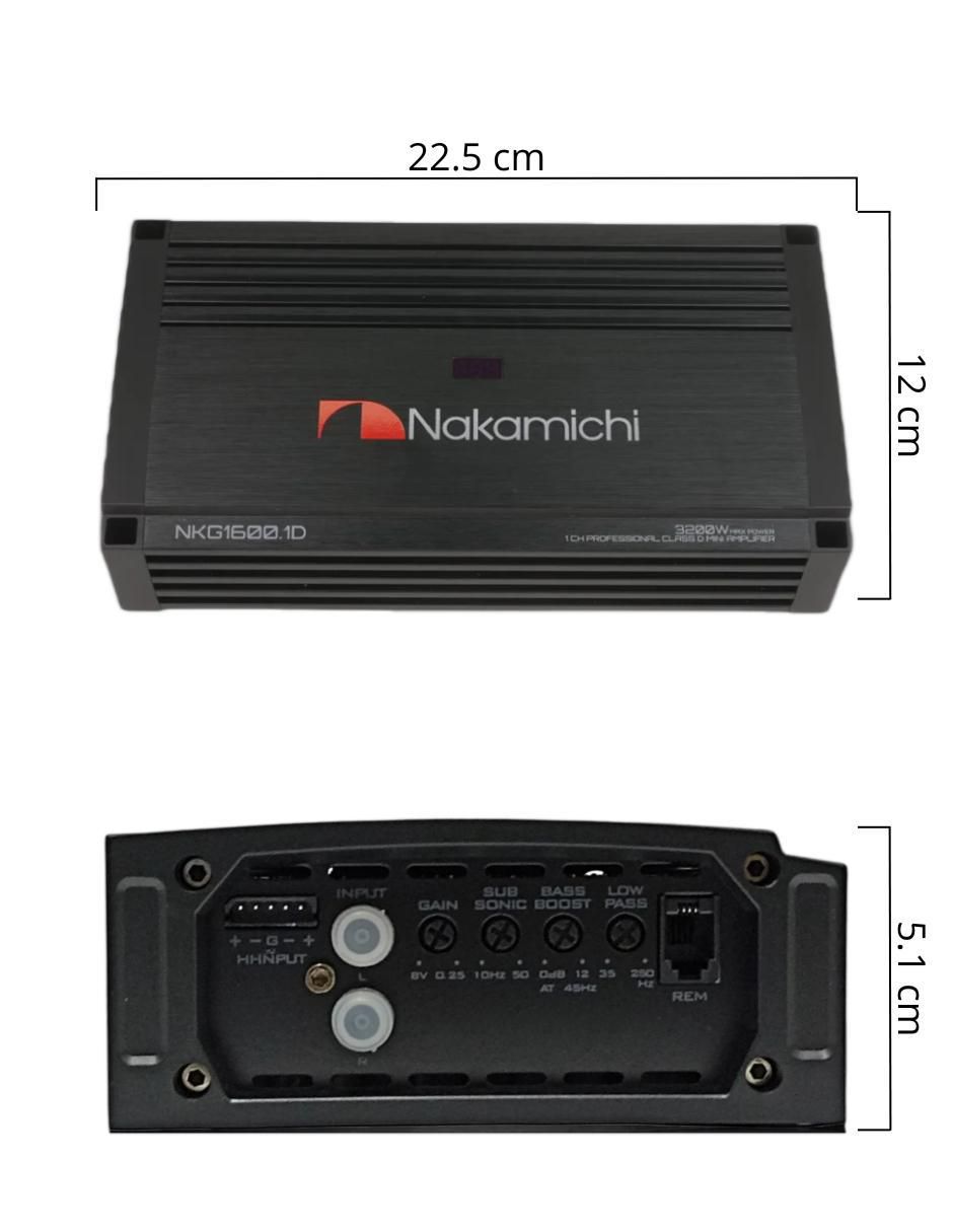 Amplificador para auto nkg1600.1d de 8 V 6