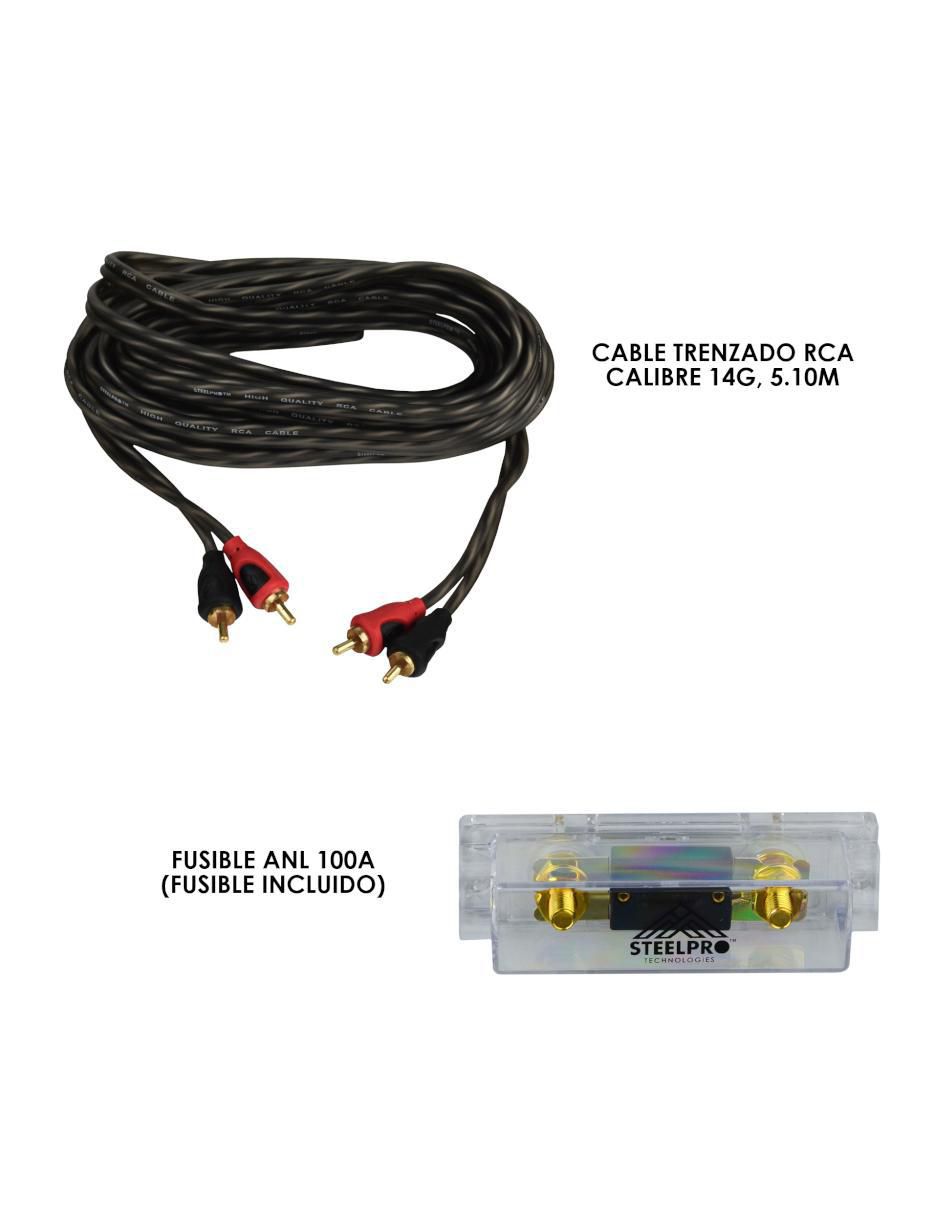 Kit instalación para amplificador RCA a tipo RCA de 5 m 4