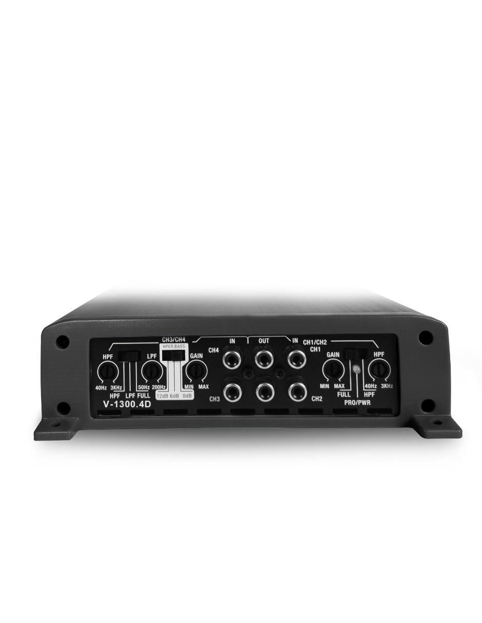 Amplificador para auto 
V-1300.4D de 12 V 2