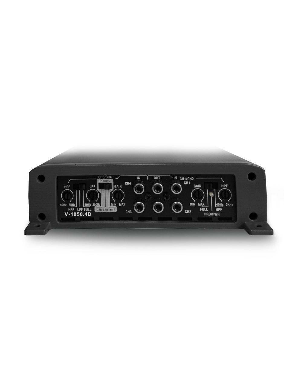 Amplificador para auto V-1850.4D de 12 V 2