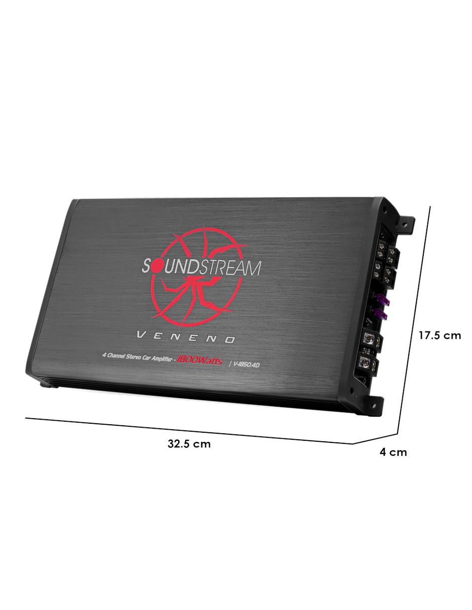 Amplificador para auto V-1850.4D de 12 V 4