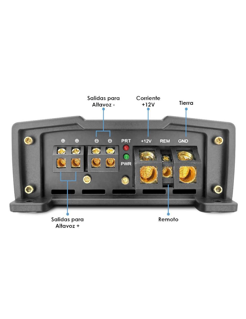 Amplificador para auto Bulldog de 9 V 2