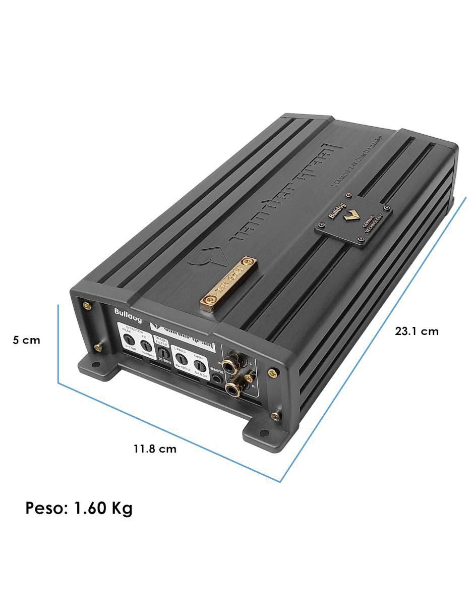 Amplificador para auto Bulldog de 9 V 4
