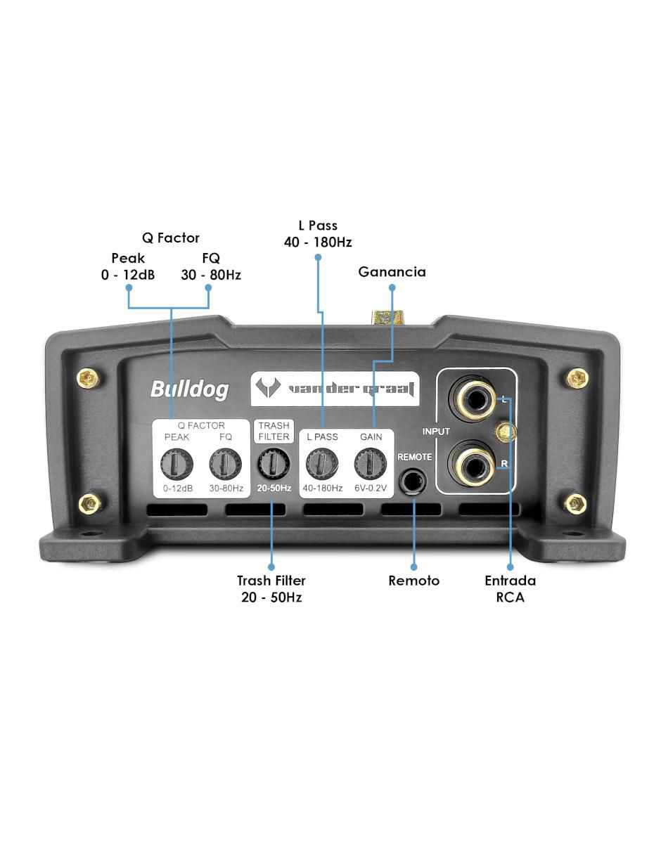 Amplificador para auto Bulldog de 9 V 3