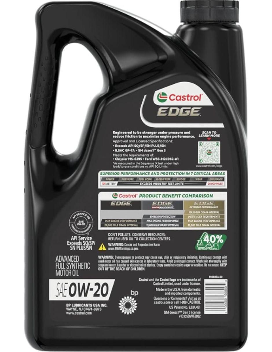 Aceite sintético para automóvil 0W-20 5 L 2