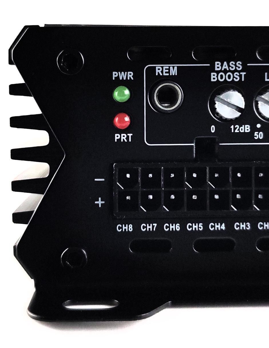 Amplificador para auto Lightning150.8 de 9-16 VDC 10
