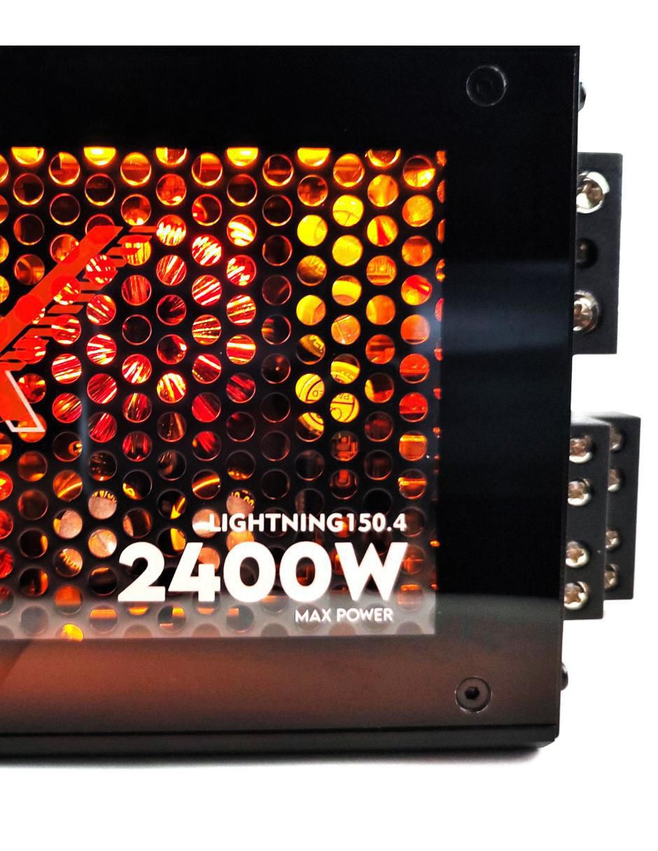 Amplificador para auto Lighning150.4 de 9-16 vdc 8