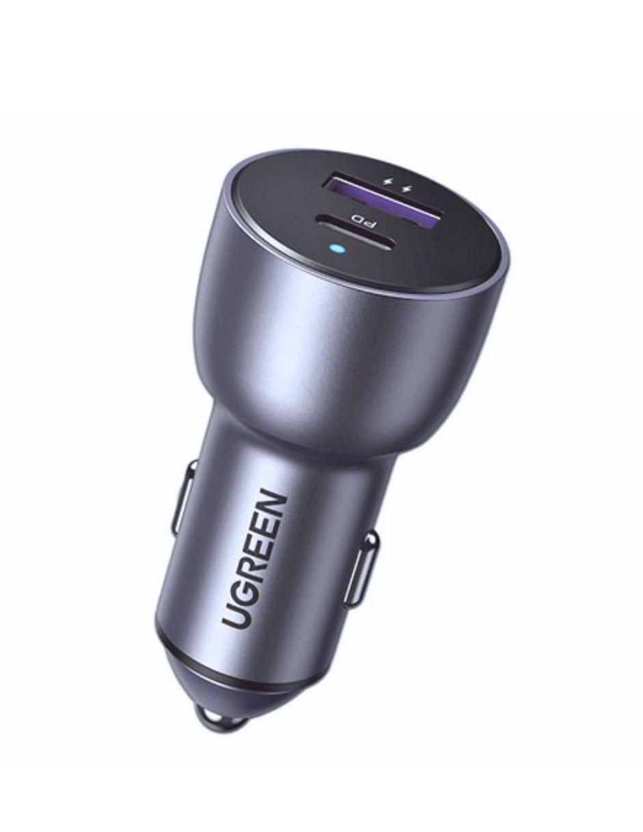Cargador auto de 52.5 W USB tipo A + USB tipo C 60980 52.5W Dual PD 3.0 QC 3.0 Aluminio Cargador auto de 52.5 W USB tipo A + USB tipo C 60980 52.5W Dual PD 3.0 QC 3.0 Aluminio